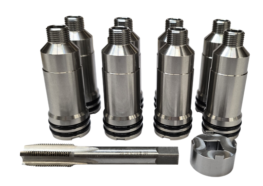 Thread In Fuel Injector Cups for 6.6l Duramax LB7 Chevy GMC 2001-2004