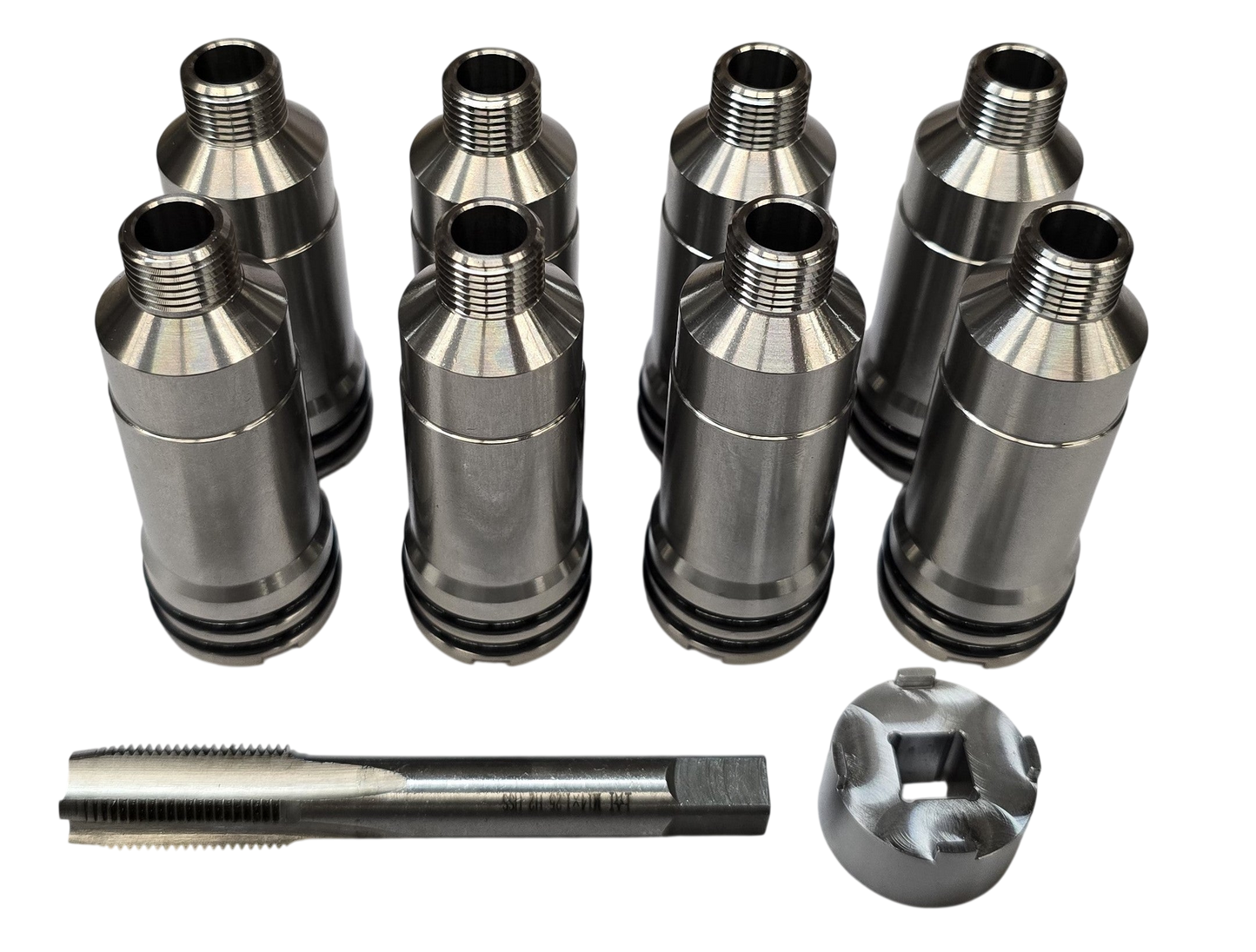 Thread In Fuel Injector Cups for 6.6l Duramax LB7 Chevy GMC 2001-2004