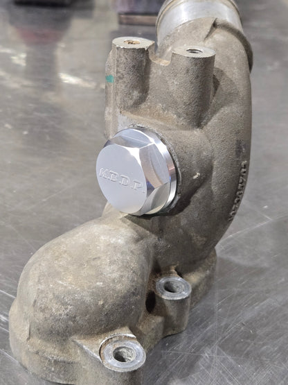 Thermostat Housing to Turbo Coolant Plug for 2001-2010 6.6l Duramax