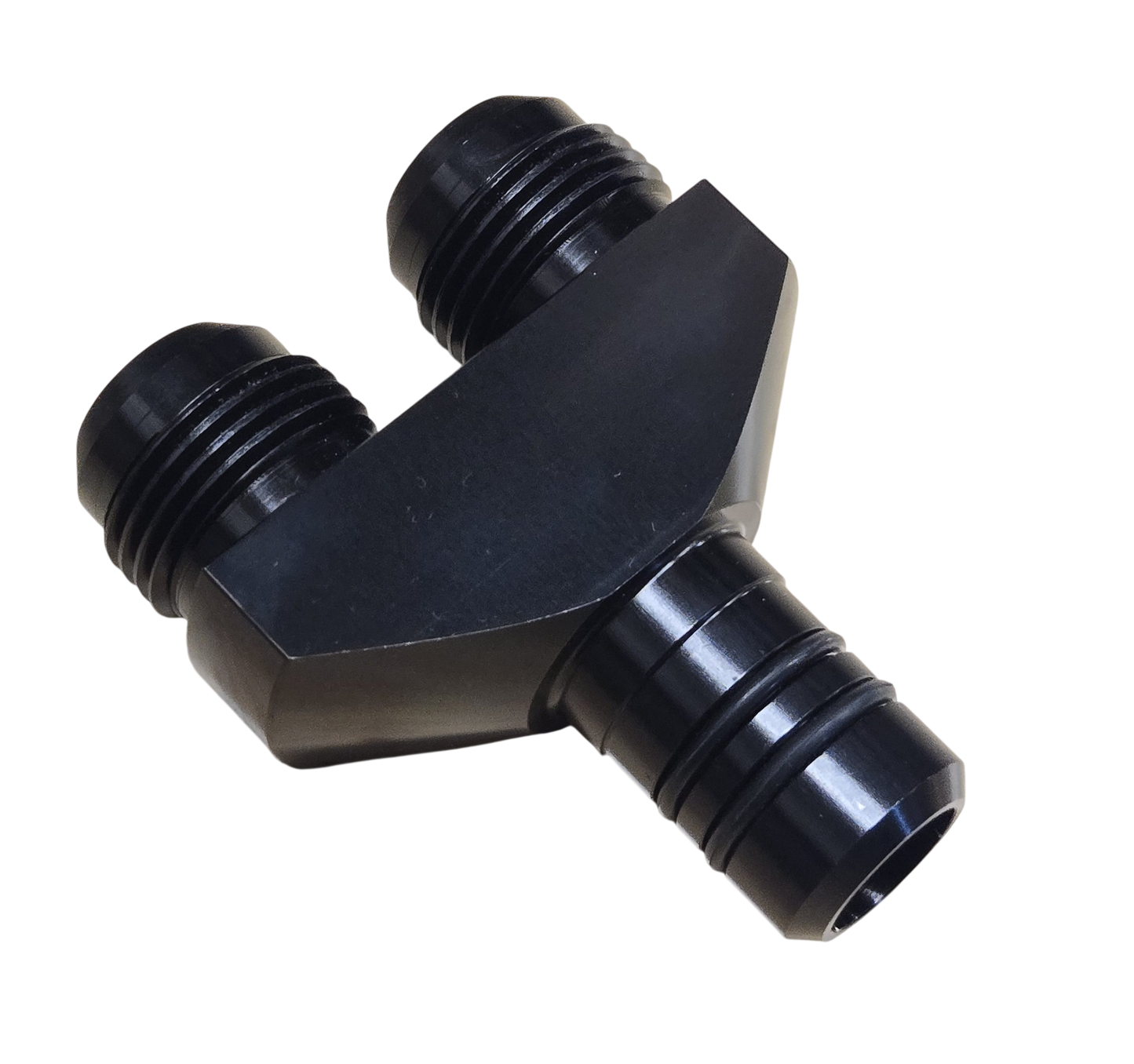 Twin Compound -12AN Turbo Oil Drain Line Adapter For 89-22 5.9L 6.7L Cummins
