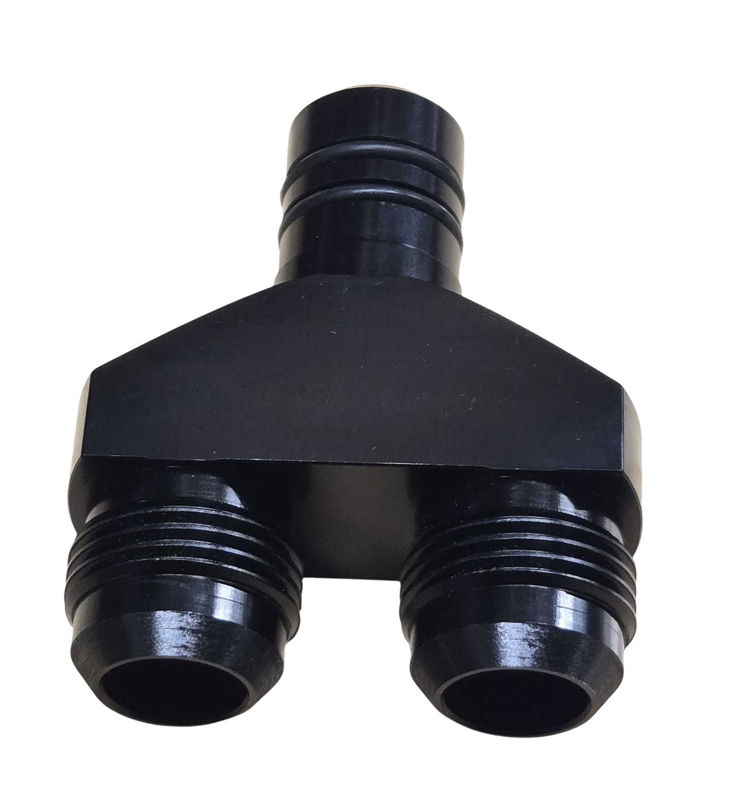Twin Compound -12AN Turbo Oil Drain Line Adapter For 89-22 5.9L 6.7L Cummins