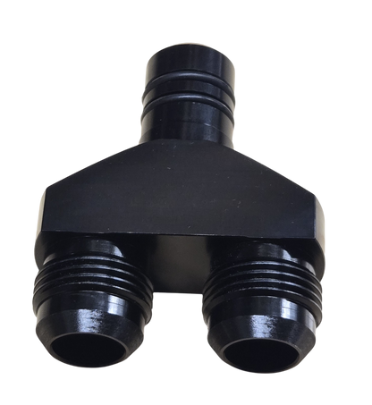 Twin Compound -12AN Turbo Oil Drain Line Adapter For 89-22 5.9L 6.7L Cummins