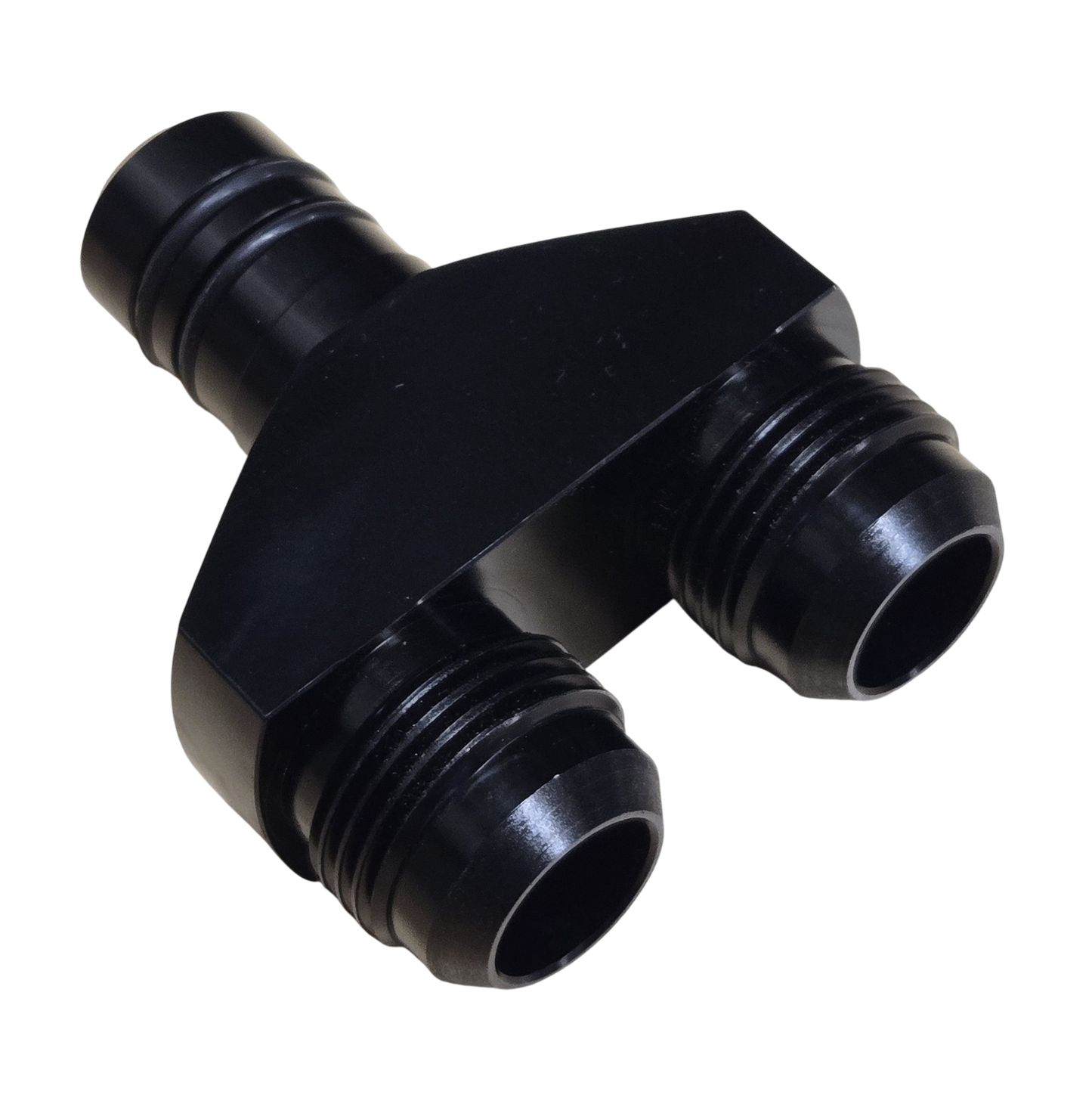 Twin Compound -12AN Turbo Oil Drain Line Adapter For 89-22 5.9L 6.7L Cummins