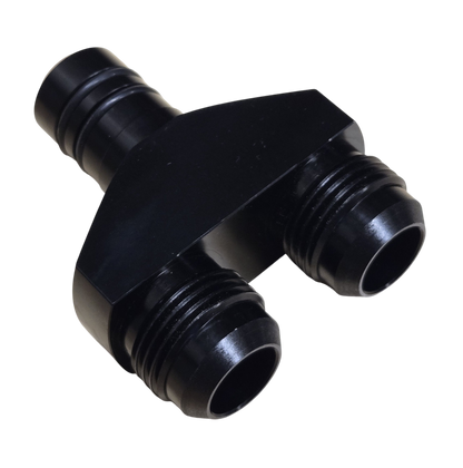 Twin Compound -12AN Turbo Oil Drain Line Adapter For 89-22 5.9L 6.7L Cummins