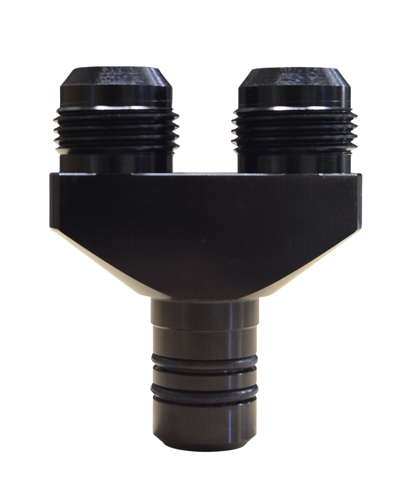 Twin Compound -12AN Turbo Oil Drain Line Adapter For 89-22 5.9L 6.7L Cummins