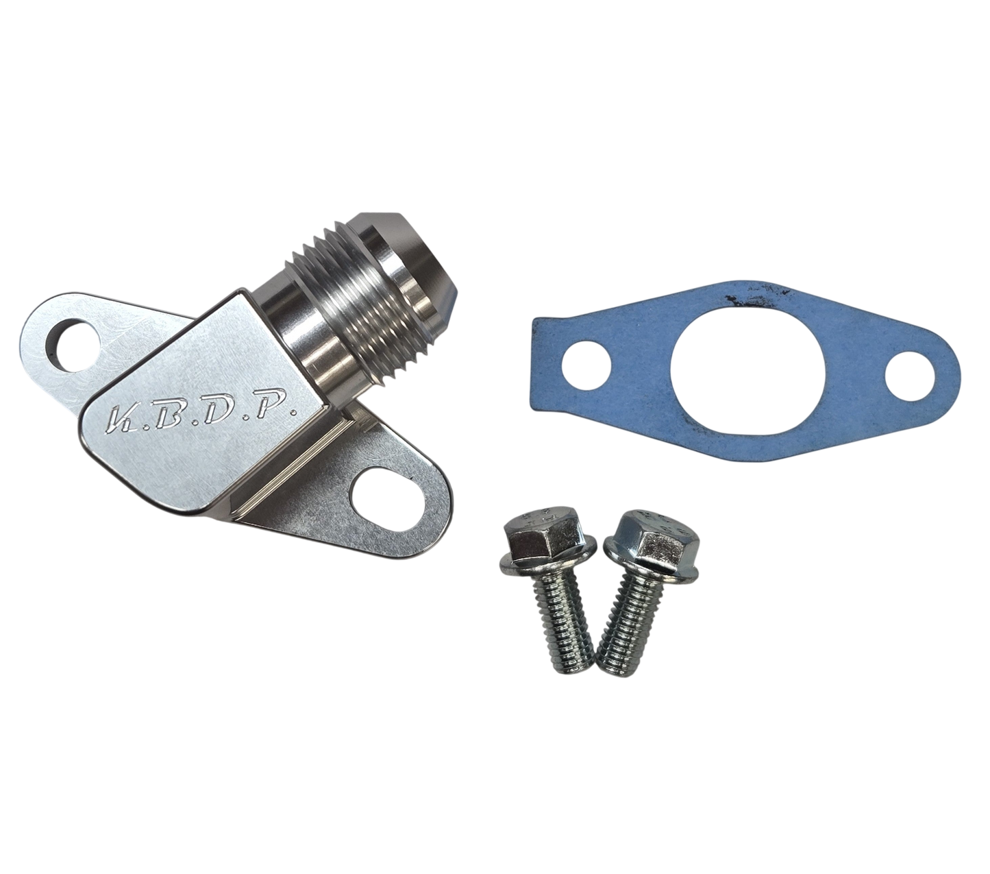 -12AN Billet Turbo Oil Return Drain Line Engine Adapter for 2001-16 6.6l Duramax