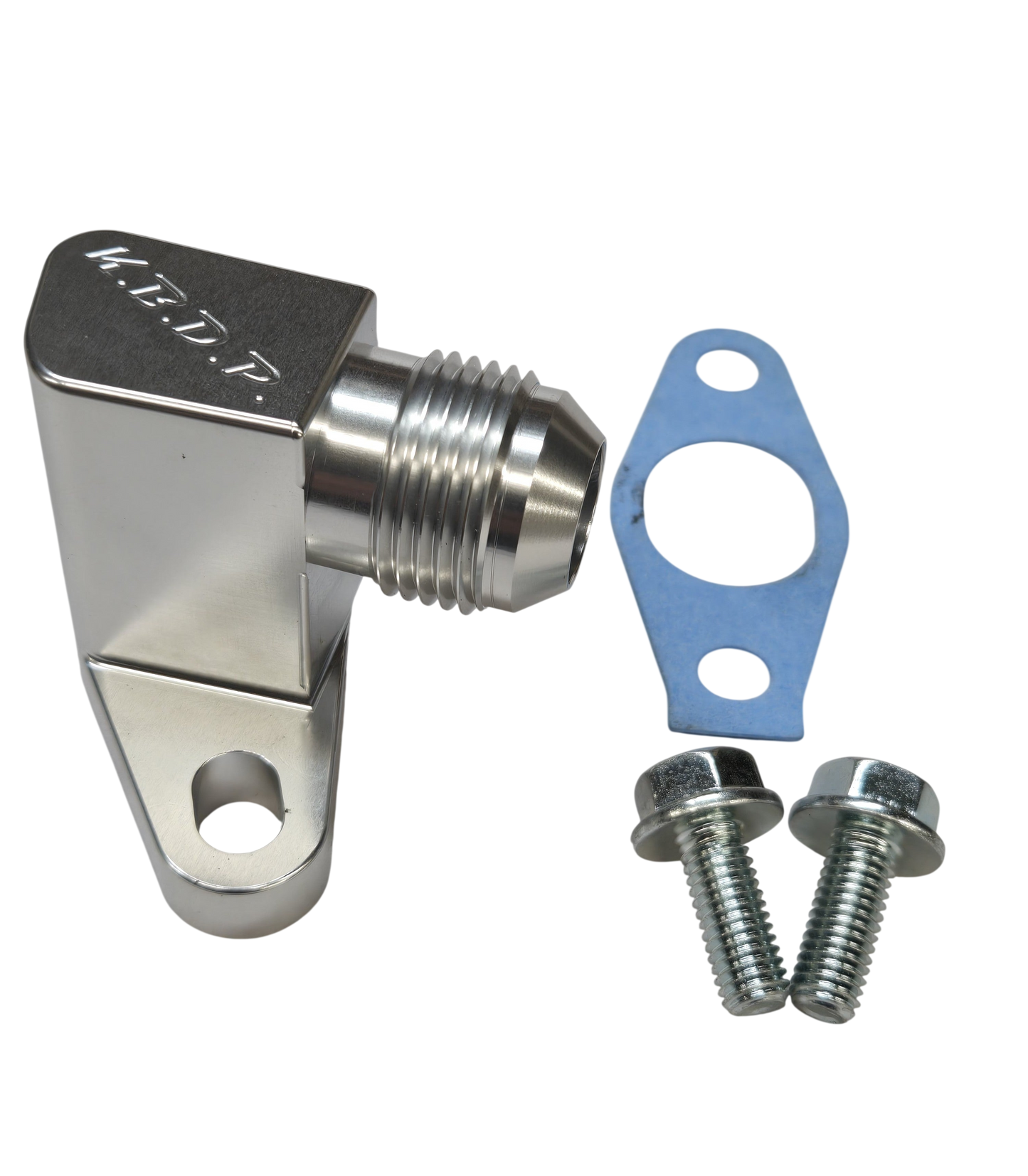 -12AN Billet Turbo Oil Return Drain Line Engine Adapter for 2001-16 6.6l Duramax