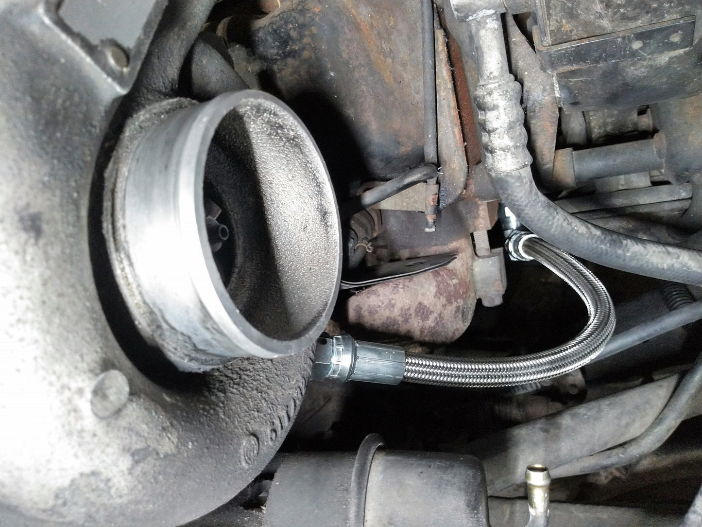 Turbo Oil Drain Line Tube Kit for 92-02 6.5l 6.2l Detroit Diesel Chevy GMC