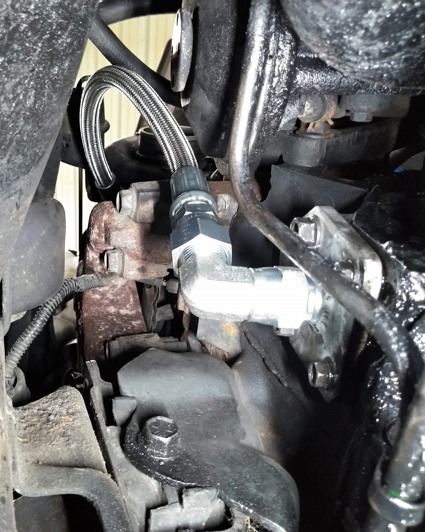 Turbo Oil Drain Line Tube Kit for 92-02 6.5l 6.2l Detroit Diesel Chevy GMC