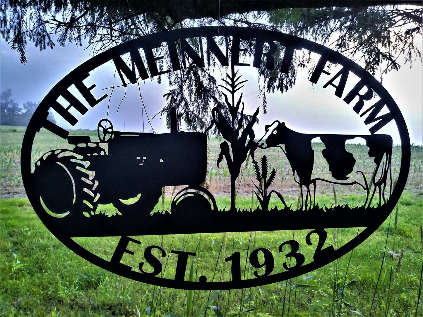 Custom Metal Farm or Family Sign, Animals, Tractor, Objects- Established In Year