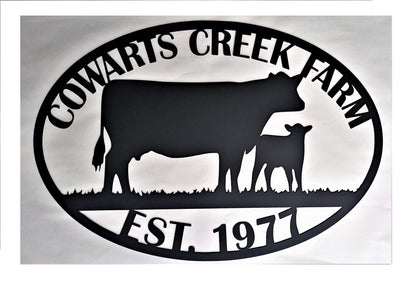 Custom Metal Farm or Family Sign, Animals, Tractor, Objects- Established In Year