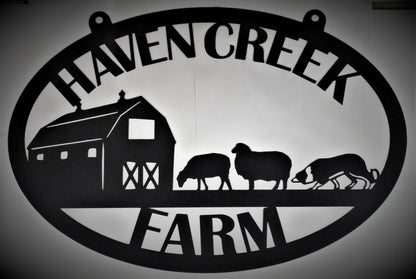 Custom Metal Farm or Family Sign, Animals, Tractor, Objects- Established In Year