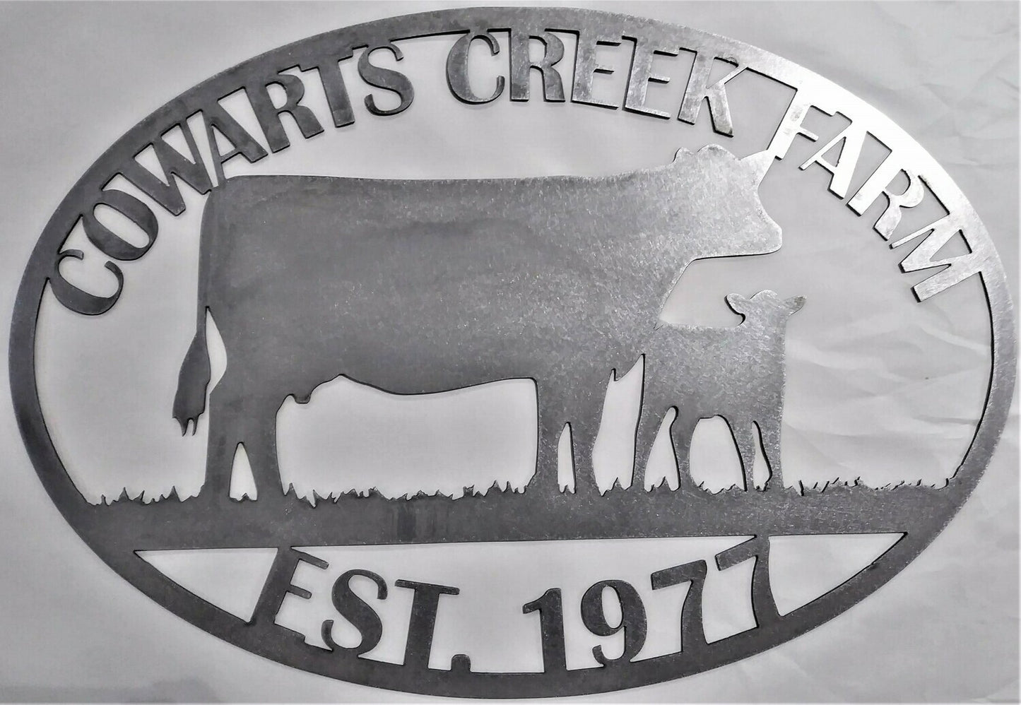 Custom Metal Farm or Family Sign, Animals, Tractor, Objects- Established In Year