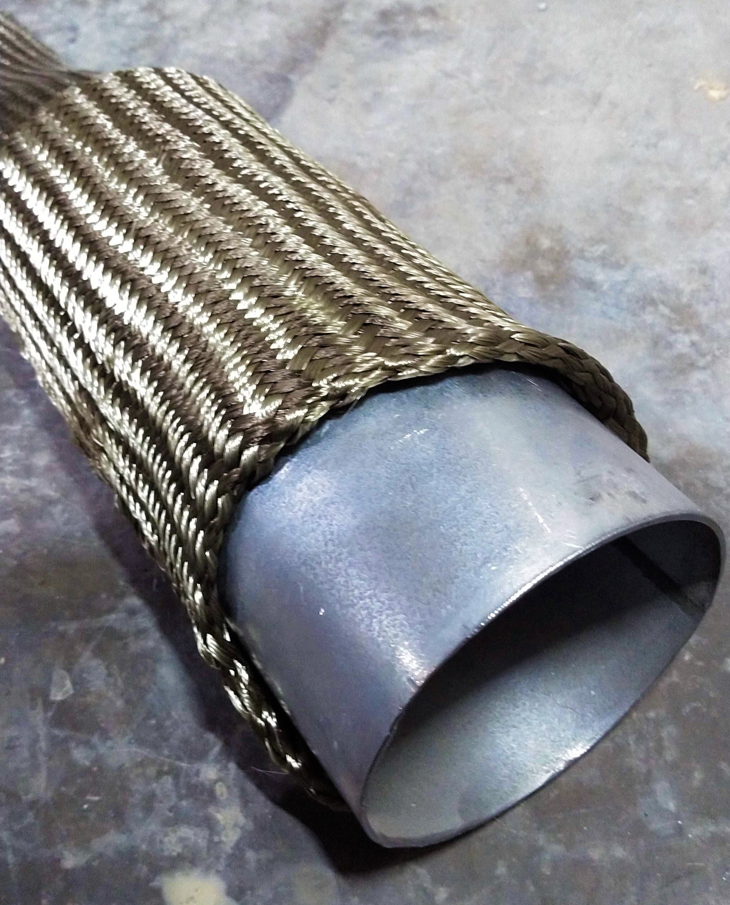 Fiberglass Woven Heat Wrap Sleeve Sock for 2 - 3.5" OD Tube - Sold Per Foot