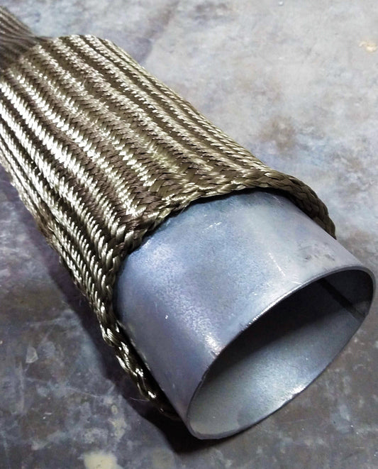 Fiberglass Woven Heat Wrap Sleeve Sock for 2 - 3.5" OD Tube - Sold Per Foot