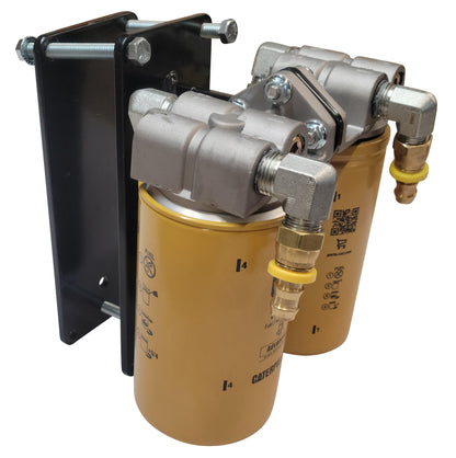 Dual Diesel CAT Fuel Filter Remote Mount System without Lift Pump