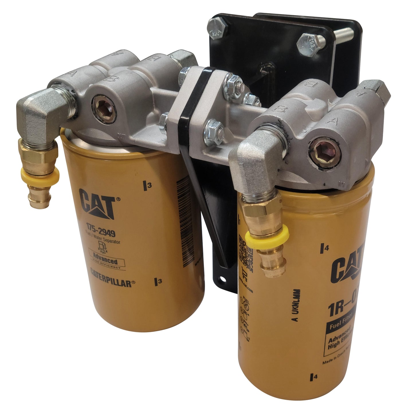 Dual Diesel CAT Fuel Filter Remote Mount System without Lift Pump