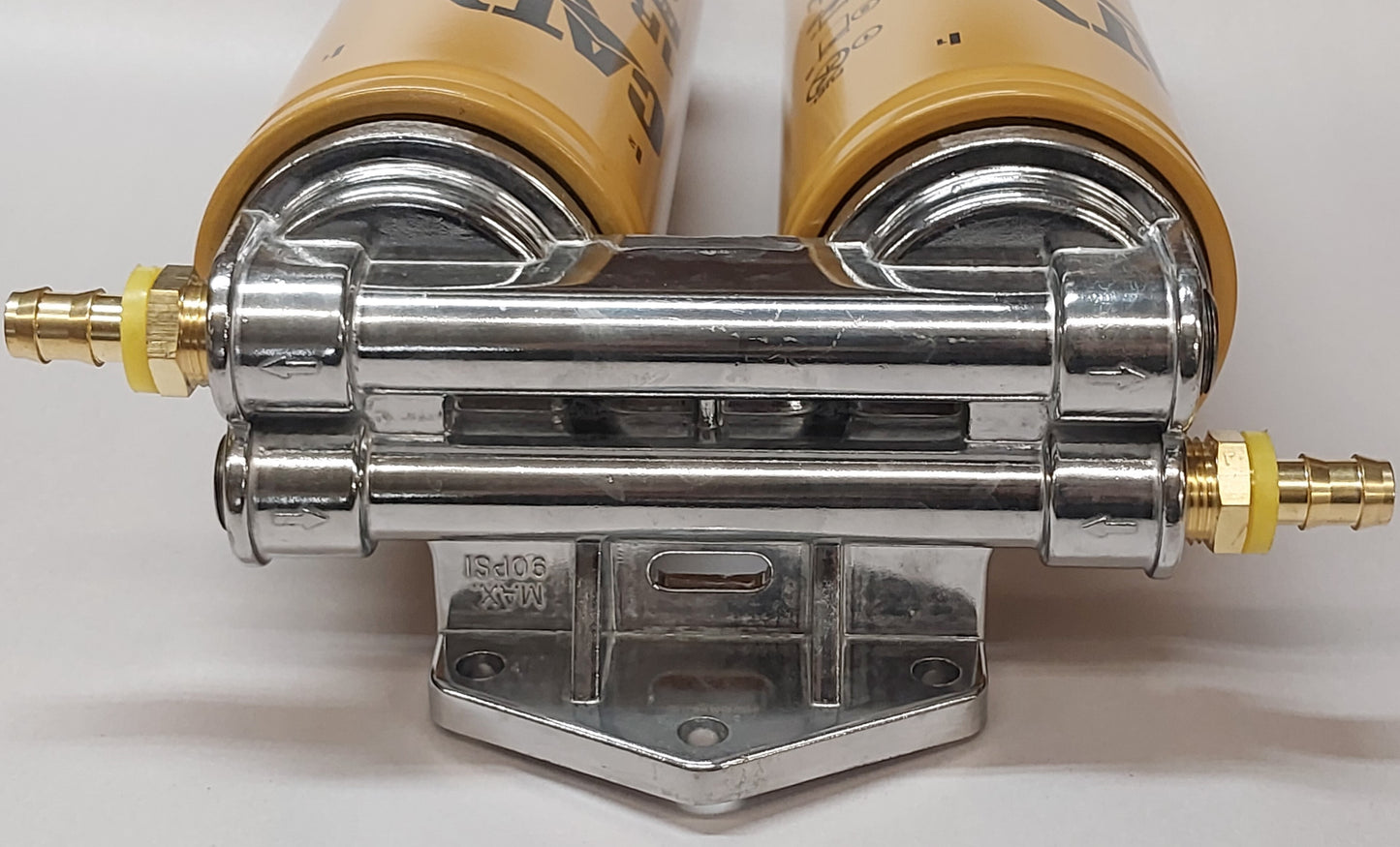 Dual Diesel Fuel Filter Remote Mount System for CAT Filters