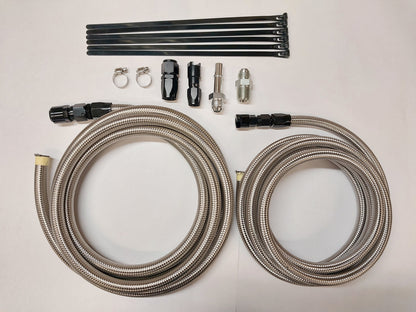 Tank to Engine Stainless Steel Fuel Line Kit for 2001-2010 6.6 Duramax Chevy GMC