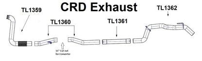Stainless Steel Exhaust for 2.8l CRD Diesel 2005-2006 Jeep Liberty