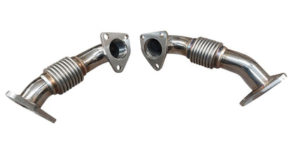 Stainless Turbo Exhaust Up Pipes for 03-04 6.6l LB7 Duramax Kodiak Topkick