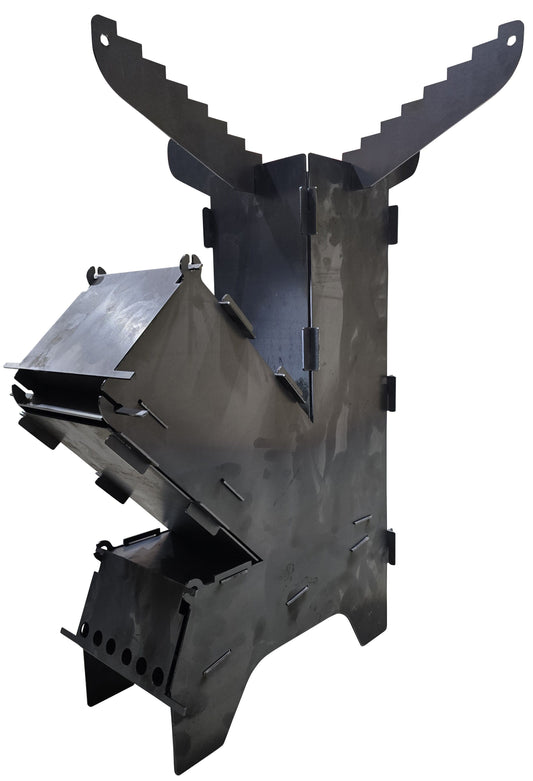 Flat Pack Survival Camping Rocket Stove - DIY Weld it Yourself Kit