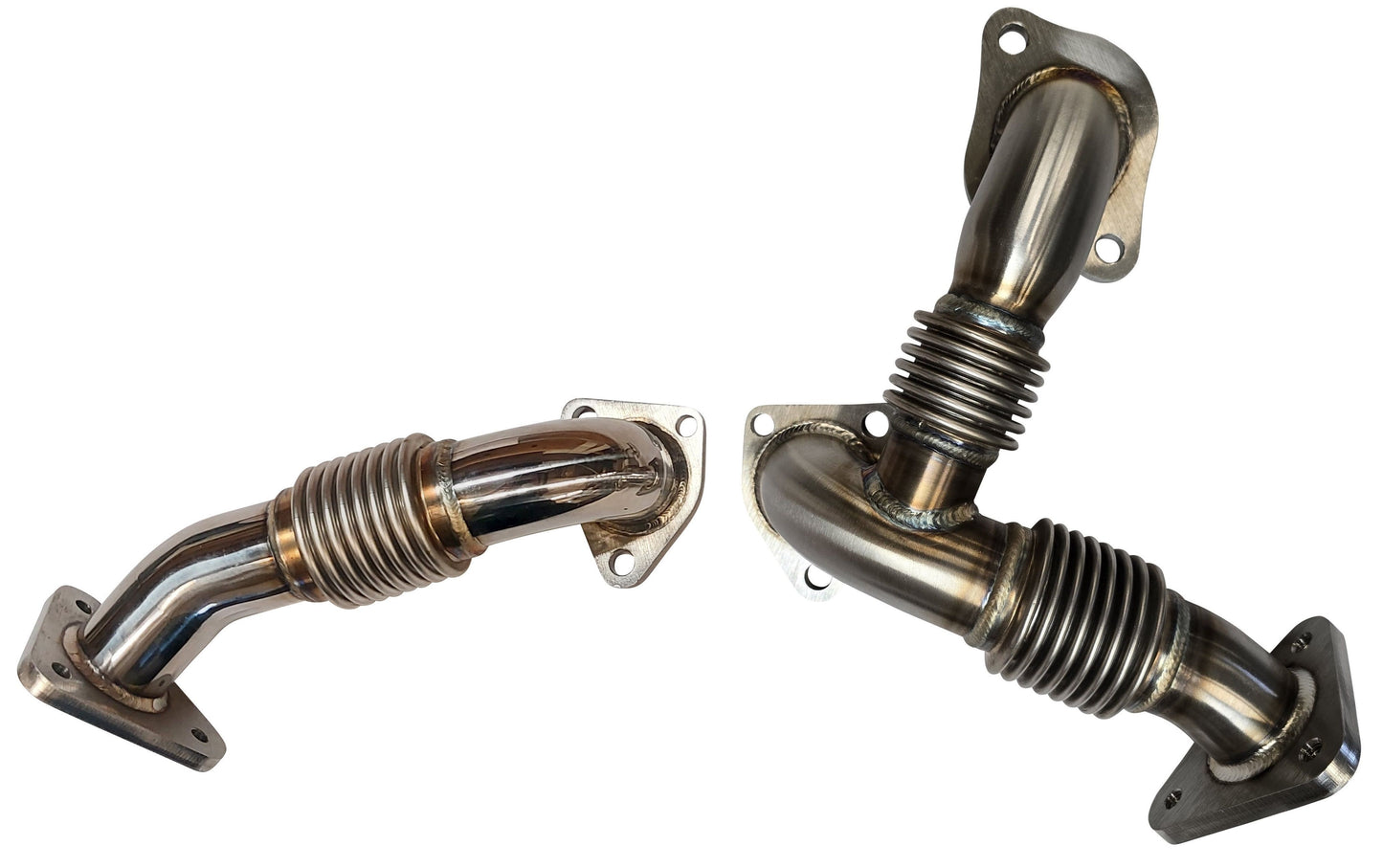 Stainless Turbo Exhaust Up Pipes for 2007-2010 6.6l LMM Duramax Kodiak Topkick
