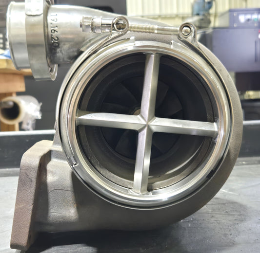 "Short" 5in Marmon Flare S400 *T6 Foot* Downpipe Turbo Guard Cross Bolts Flare Flange & Clamp