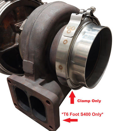 Downpipe V-Band Clamp / Turbine Outlet for S400 Turbo *T6 Foot*
