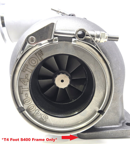4 Inch S400 GT45 *T4 Foot* Downpipe Flare Flange & Clamp