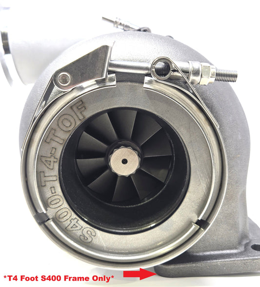 4 Inch S400 GT45 *T4 Foot* Downpipe Flare Flange & Clamp