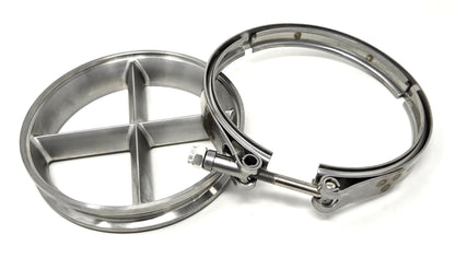 5 Inch G57 Downpipe Turbo Guard Cross Bolts Flare Flange & Clamp