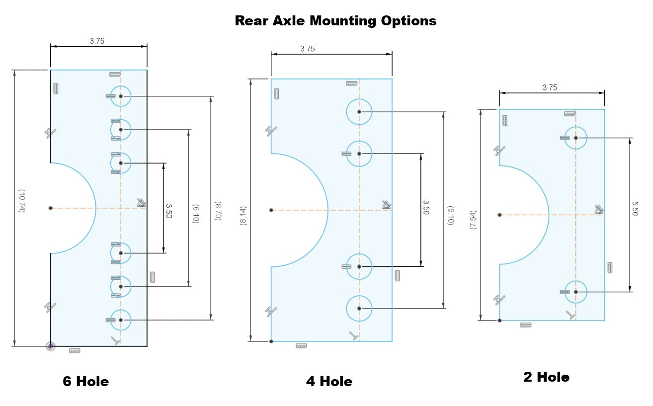 4-Link Mount Weld On Tabs & Brackets DIY Kit