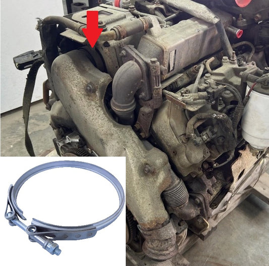 Upper Turbo Downpipe Exhaust V-Band Clamp for 6.6l 2004.5-2015 LLY-LML Duramax
